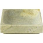 Michaël Verheyden Small Mermer Dekoratif Belçika Tasarımı, El Işçiliği Tepsi Yeşil - 15 x 4 x 15 cm
