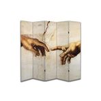 Michelangelo-Adem'in Yaratılışı Paravan Room Divider Oda Bölücü PRVN-M1, 220 x 180