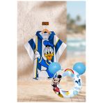 Mickey & Friends Erkek Çocuk Plaj Havlusu Panço + Yüzme Simidi Deniz Plaj Havuz Set 3-6 Yaş