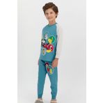 Mickey & Minnie Mouse Mickey Mouse Lisanslı Petrol Mavisi Erkek Pijama Takımı D4612-C
