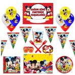 Mickey Mouse Afişli 16 Kişilik Doğum Günü Parti Malzemeleri Seti