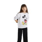 Mickey Mouse Baskılı Gri Sweatshirt 7S10084-88467 Gri-88467 9-10