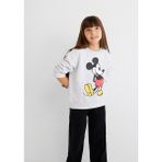 Mickey Mouse Baskılı Gri Sweatshirt 7S10084-88467