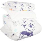 Mickey Mouse Cool Karakter BASKILI%100 Pamuk Nevresim Takımı, Çok Renkli, Bebek (Nevresim: 100X150 CM/ÇARŞAF:120X180 cm / 2 Adet Standart Yastık Kılıfı: 35X45 Cm)