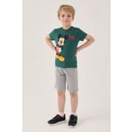 Mickey Mouse D4799-2 Koyu Yeşil Erkek Çocuk T-Shirt