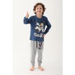 Mickey Mouse D4821-3 Koyu Indigo Erkek Çocuk Pijama