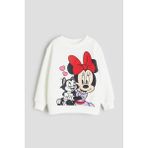 Mickey Mouse Desen Detaylı Hm Beyaz Sweatshirt - 1 Yaş
