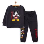 Mickey Mouse Erkek Bebek Eşofman Takımı Bisiklet Yaka Reçme Paça Uzun Kol Antrasit 2 Yaş -