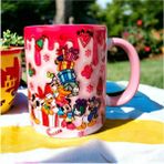 Mickey Mouse, Goffy, Donald Duck Tasarım Kupa Bardak - Pembe - 330 ml