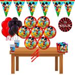 Mickey Mouse Miki Doğum Günü Parti Süsleri Süsleme Seti 16 Kişilik