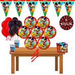 Mickey Mouse Miki Doğum Günü Parti Süsleri Süsleme Seti 8 Kişilik