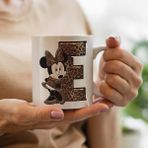 Mickey Mouse Minnie Temalı E Harfli Kupa Bardak - 1 Adet - 199 ml