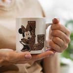 Mickey Mouse Minnie Temalı L Harfli Kupa Bardak - 199 ml