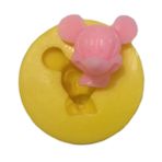 Mickey Mouse Şeklinde Silikon Pasta ve Seker Hamuru Kalibi 3,5x3,5x2,5 cm