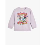 Mickey Mouse ve Daisy Duck Sweatshirt Lisanslı Uzun Kollu Bisiklet Yaka Şardonlu