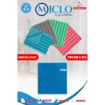 Miclo Mıclo Temizlik Bezi Seti 5'li Mikrofiber Mavi 30x40 cm Çok Amaçlı Kullanım İçin Dayanıklı