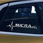 Micra Yan Cam Sticker Oto Kapı Çıkartma Tuning oto 20 cm x 7 cm yazı 311