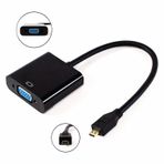 Micro Hdmi to Vga Kablo Dönüştürücü Çevirici Adaptör Siyah