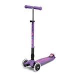 Micro Maxi Deluxe 3 Tekerlekli Katlanabilir Işıklı Mor Scooter