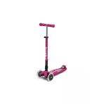 Micro Maxi Deluxe Foldable 3 Tekerlekli Scooter Led Berry Red Fuşya 5-12 Yaş