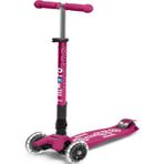 Micro Maxi Deluxe Foldable 3 Tekerlekli Scooter LED Berry Red