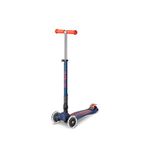 Micro Maxi Deluxe Led Işıklı Katlanabilir 3 Tekerlekli 5-12 Yaş Çocuk Scooter - Lacivert