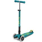 Micro Maxi Micro Deluxe LED Foldable Yeşil 3 Tekerlekli Scooter