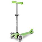 Micro Mini Deluxe 3 Tekerlekli Işıklı Yeşil Scooter