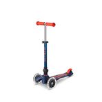 Micro Mini Deluxe Foldable Led Işıklı Katlanabilir 3 Tekerlekli 2-5 Yaş Çocuk Scooter - Lacivert