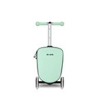Micro Ride On Luggage Junior Bagaj Çantalı Led Işıklı 3 Tekerlekli 2-6 Yaş Çocuk Scooter - Yeşil