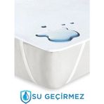 Micro Sıvı Geçirmez 4 Köşe Lastikli Yatak Koruyucu Alez | Tek Çift Battal Çocuk Bebek Alezi 11 Ölçü - Beyaz - 180 x 200 cm