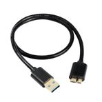 Micro USB 3.0 Kablo YACSEJAO USB A Erkekten Micro B Sabit Sürücü Kablosu Harici Sabit Sürücü için Kamera Sabit Sürücü ve Daha Fazlası (1.65FT/50CM)