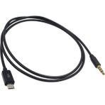 Micro USB Stereo Kablo Micro USB Aux Kablo 50 cm Ses Kartı Kablosu - Siyah