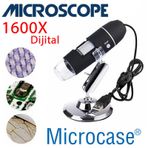 Microcase 1600x Dijital Mikroskop USB HD Cmos 8 Led Digital Microscobe