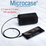 Microcase 2.5 Mm To 3.5 Mm Aux, Kulaklık Bağlantı Kablosu 1.5 Metre - Model No Al2307 Siyah