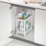 Microcase 2 Katlı Tekerlekli Düzenleyici Raf, Banyo Dolabı, Mutfak Tezgah Altı, Deterjanlık - AL4696