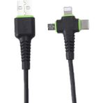 Microcase 25cm 3in1 Lightning Type C Micro USB Şarj ve Data Kablosu-AL4374