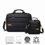 Microcase 2in1 Set Apple Uyumlu MacBook Air 13 İnch M3 2024 İle 14 İnch Çanta + Omuz Askılıklı El Çantası Al5499 Siyah