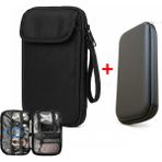 Microcase 2in1 Set Küçük Kablo Organizer + Stylus Pen Kılıfı AL5392 - Siyah