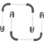 Microcase 2'li Katlanabilir Kaymaz Çalışma Masası Yatak Sehpası Ayağı AL4515 - 25X30X25 - Beyaz
