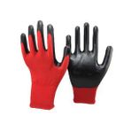 Microcase 3 Adet Kırmızı Siyah Nitril Kaplı Polyester İş Eldiveni - Al2843