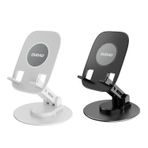 Microcase 360 Derece Dönerli Katlanabilir Masaüstü Telefon Tutucu Metal Stand - AL4155 (Beyaz)