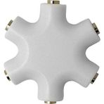Microcase 5 Çıkışlı Kulaklık Ses Çoklayıcı Adaptör 5in1 Beyaz - Al2617