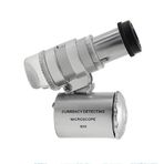 Microcase 60x Mini Cep Mikroskopu UV Ledli Cam Büyüteç Çantalı - MMK101