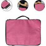 Microcase 9 10 11 Inch Tabletler Için Omuz Askılı ve El Tutacaklı Universal Sleeve Taşıma Çantası - Pembe AL3068