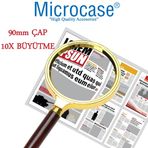 Microcase 90 mm Çap 10X Büyütme El Tipi Büyüteç - Model BY4