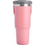 Microcase 900ML Pipetli El Tutacaklı Paslanmaz Çelik Termos Mug - AL5722 - Pembe