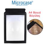 Microcase A4 Ölçekli 3X Büyütme Dikdörtgen Kart Büyüteç - Model No BY11