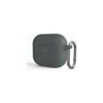 Microcase Airpods 3. Nesil Kulaklık ve Şarj Ünitesi için Silikon Kılıf Gri-AL2830