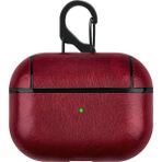 Microcase Airpods Pro Kulaklık ve Şarj Ünitesi Deri Kılıf - Bordo